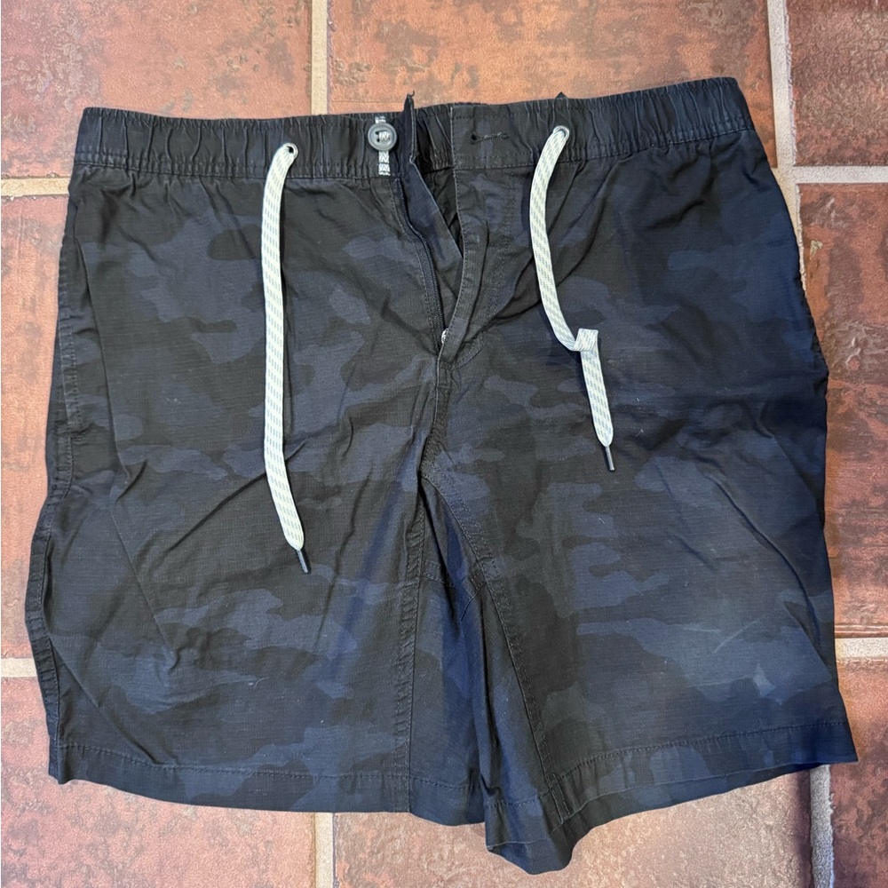 Black Camouflage Vuori Shorts